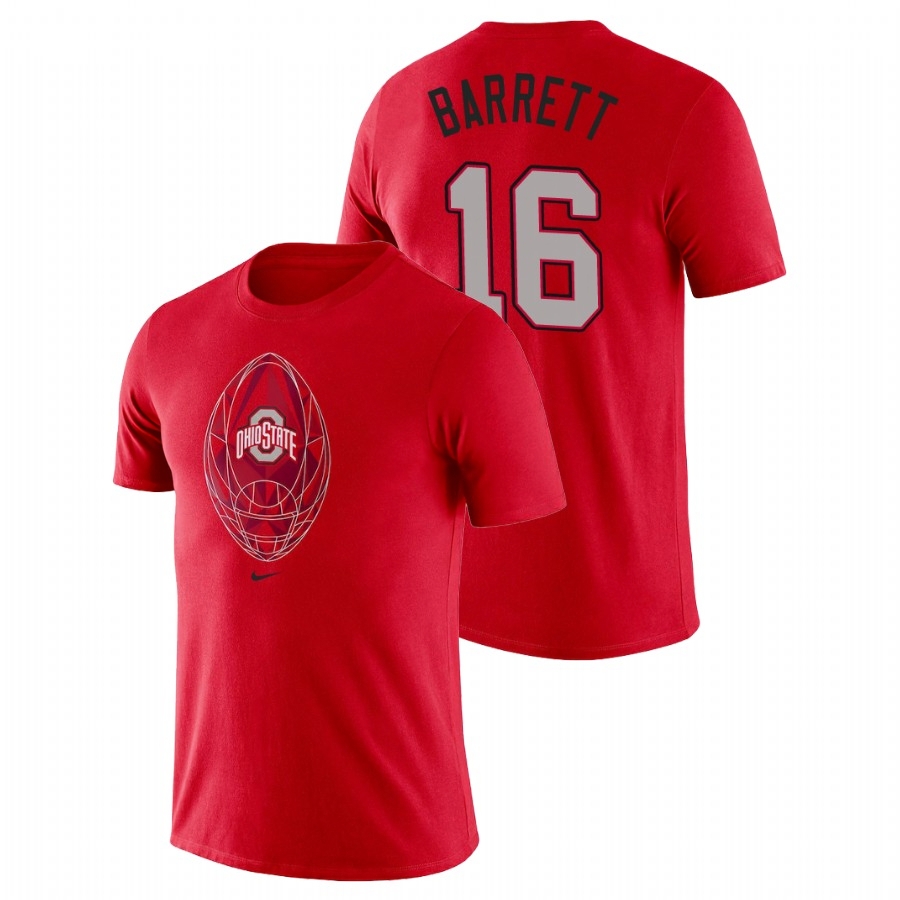 Ohio State Buckeyes Men's NCAA J.T. Barrett #16 Scarlet Icon Legend College Football T-Shirt JDW8449EV
